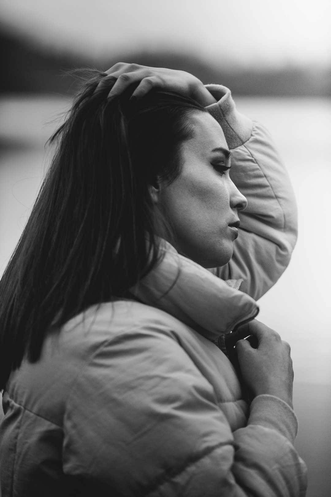 grayscale-photo-of-woman-in-hoodie-gzxzmhqnqeg